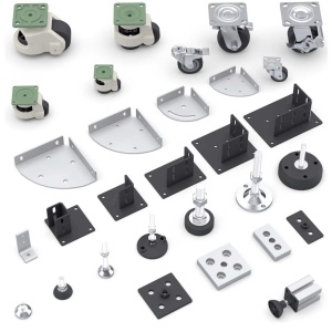 Ножки, колеса, фундаментные опоры, торцевые плиты