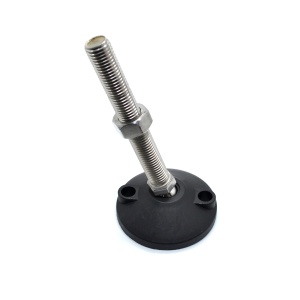 7933 | Опора наклонная нержавеющая. Основание 100 мм. Шпилька М20х150 мм.