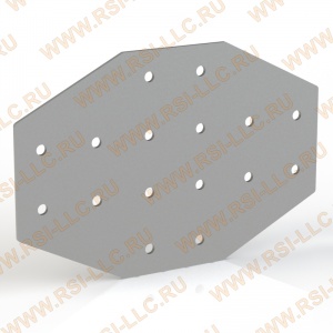 Х-16-У-45 | Соединительная пластина Х-типа, усиленная, 16 отверстий, серия 45