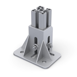 RSI-7206B | Фундаментная опора, алюминиевая, для профиля 45x45, крепление с краю