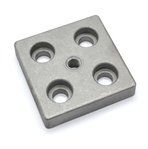 7005-AL-Slot10-M12 | Опорная плита алюминиевая M12-80х80 паз 10