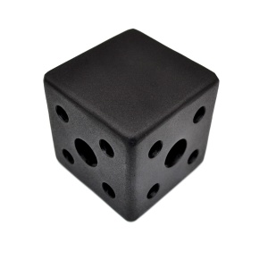 8080S8-2 | Двухсторонний кубический соединитель 80х80 мм, паз 8, сталь