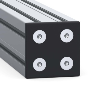 4189 black | Торцевая заглушка 100х100 мм, черная