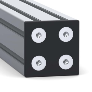 4188 black | Торцевая заглушка 90х90 мм, черная