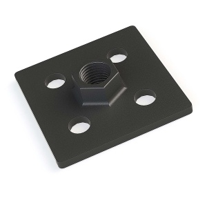 7005-S10-STEEL-М16 | Опорная плита стальная 80х80 (М16) паз 10 мм