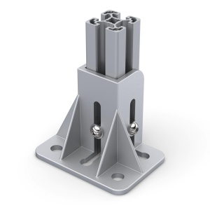 RSI-7204B | Фундаментная опора, алюминиевая, для профиля 40x40, крепление с краю