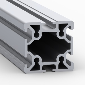 OB-6060-RAILS-BP | Профиль 60х60 мм. Паз 8 мм, для рельс (Без покрытия)