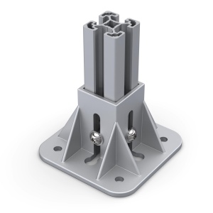 RSI-7204C | Фундаментная опора, алюминиевая, для профиля 40x40, крепление в центре