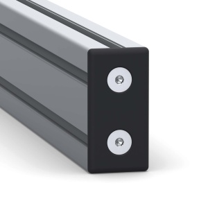 4179 black | Торцевая заглушка 40х80 мм, черная