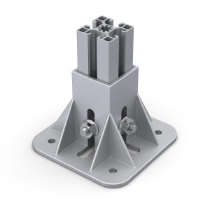 RSI-7206C | Фундаментная опора, алюминиевая, для профиля 45x45, крепление в центре