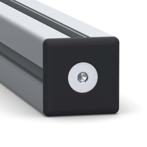 4177 black | Торцевая заглушка 40х40 мм, черная