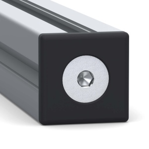 4174 black | Торцевая заглушка 30х30 мм, черная