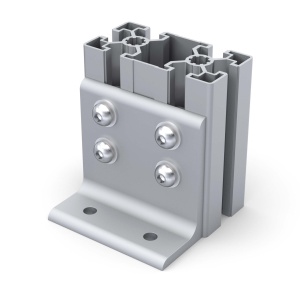 114590AL | Алюминиевая Фундаментная опора к профилю 45х90