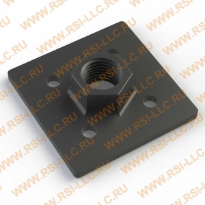 7005-S8-Сталь-М20 | Опорная плита стальная 80х80 (М20) паз 8 мм