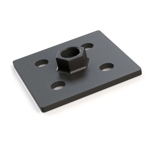 7006-сталь-М16 | Опорная плита стальная 90х90 (М16)