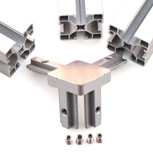 2067 | Трехсторонний угловой соединитель, серия 40, паз 8 (С комплектом крепежа)