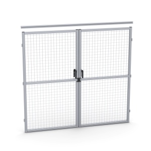 SG-40-2000-1800-2Door | Ворота распашные 2000x1800 для ограждения, серия 40 (Анодированные)