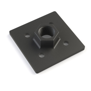 7005-S8-STEEL-М20 | Опорная плита стальная 80х80 (М20) паз 8 мм