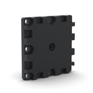 TS-8080-PLATE-M10 | Соединитель торцевой к телескопическому профилю 80х80 с центральной гайкой М10