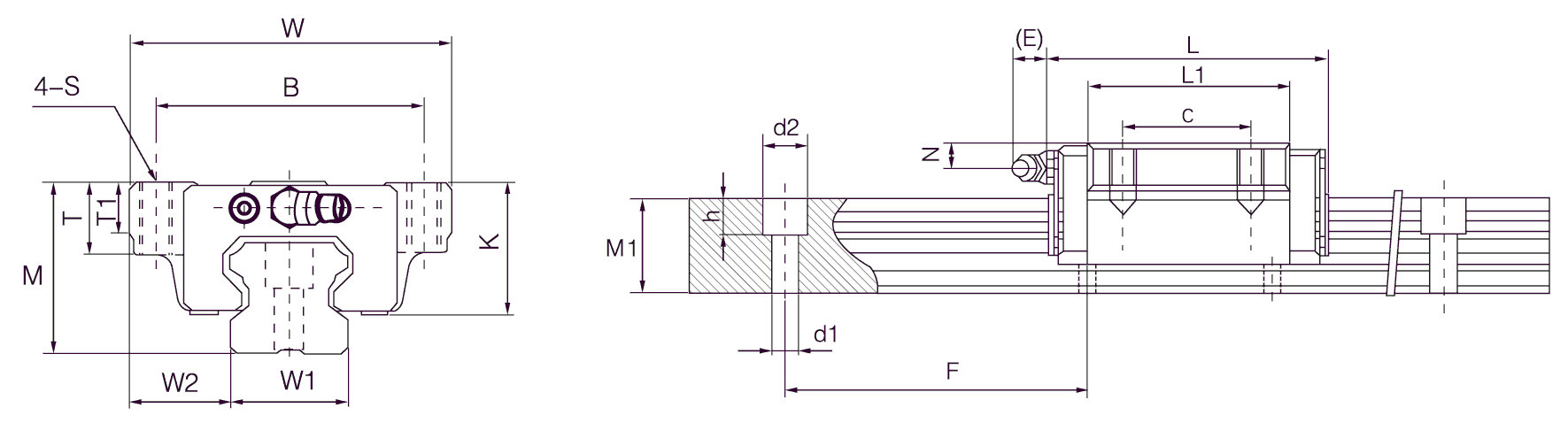 trh-35A чертеж с кареткой с фланцем