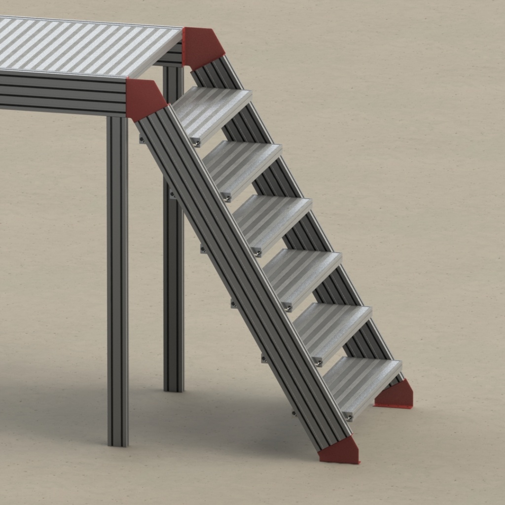 Пример простейшей лестницы из алюминиевого профиля.JPG