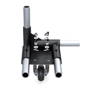 Модульный трубный соединитель FH-1002R, правый, металлический, схема крепления