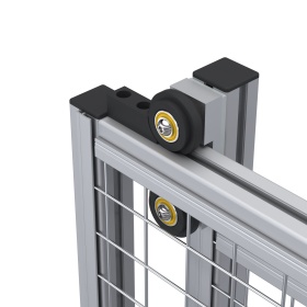 SG-40-SlideDoor | Секция с откатной дверью 2000x2000 для ограждения, серия 40 (Анодированные) изображение 4