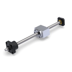 FK-10 — компактная фланцевая опора с фиксирующим подшипником для ШВП (D = 10 мм).