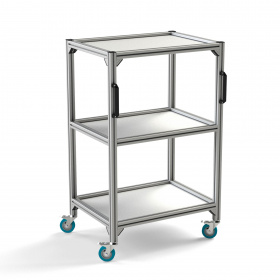 Подкатная стойка 600х800 мм на три полки