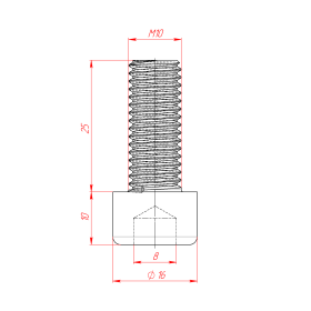 Винт М10x25 DIN912 (полуцилиндр) кл.пр. 8.8 изображение 1