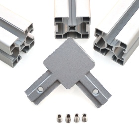 Соединитель на 3 стороны, резьбовые вставки, профили 40х40