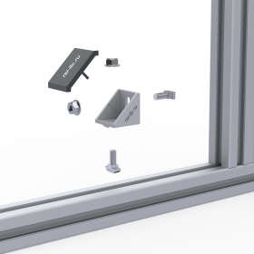 Комплект крепежа триплскрина: уголки, винты, шайбы, т‑болты