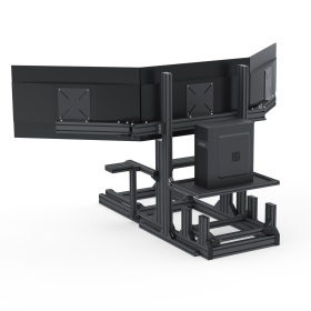 Готовая сборка кокпита с трипл скрином (серия 40 паз 8 мм) Чёрный