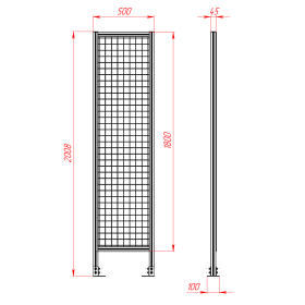 SG-40-500-2000 | Секция ограждения 500x2000, серия 40 (Анодированная) изображение 1