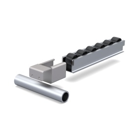 Деталь RSI-FH2045A: кронштейн для перпендикулярного соединения трубы с алюминиевой роликовой направляющей ALU-2045.