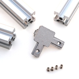 Профили 20х20,3-х сторонний соединитель с комплектом крепежа