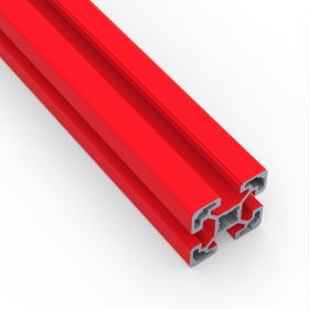OB-4040S10-RAL3020 | Профиль 40х40 мм. Паз 10 мм (Красный) изображение 7