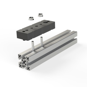 Схема установки кондуктора К50-S10, серия 50 паз 10 мм на профиль