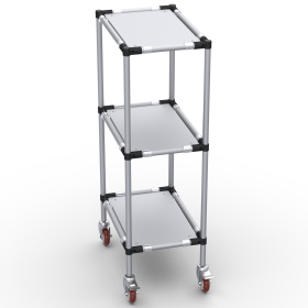 RSI-MST-600x400x1300-3 | Стойка подкатная 600х400х1300 3 полки изображение 2