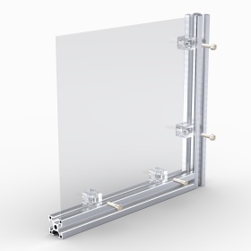 Схема крепления панели, винтовыми клипсами арт. 3007