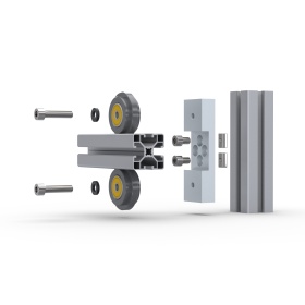 6240 | Двойной держатель роликов, паз 8 мм, к профилям 40х40 изображение 5