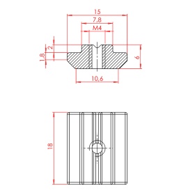 Чертеж сухаря м4 паз8