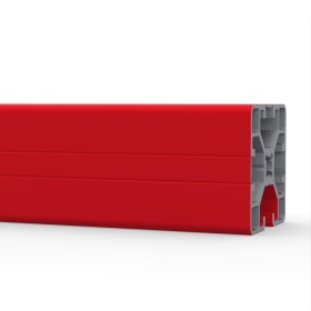 OB-4040L-3С-RAL3020 | Профиль 40х40 мм, закрытый с 3 сторон, Паз 8 мм (Красный) изображение 7