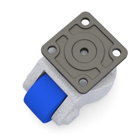 Колесо RSI-150-GD с саморегулировкой высоты: диаметр 90 мм, накладка для точного выравнивания, нагрузка до 1500 кг, общая высота 132+15 мм