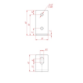 Чертеж кронштейна крепления секции