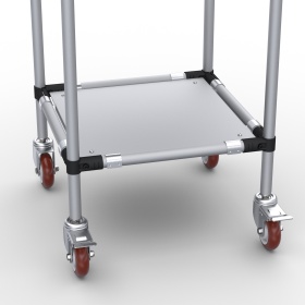 RSI-MST-500x500x1300-3 | Стойка подкатная 500х500х1300 3 полки изображение 5