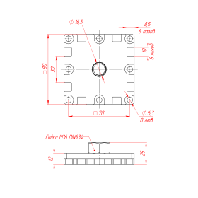 TS-8080-PLATE-M16 чертёж