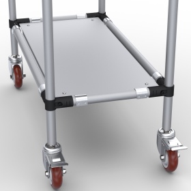 RSI-MST-800x400x1300-3 | Стойка подкатная 800х400х1300 3 полки изображение 5
