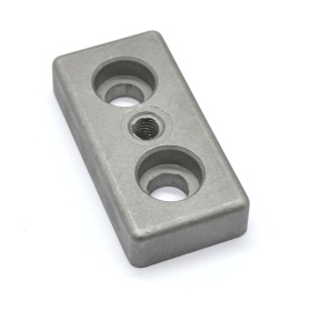 7002-AL-Slot10-M10 | Опорная плита алюминиевая M10-40х80 паз 10 изображение 0