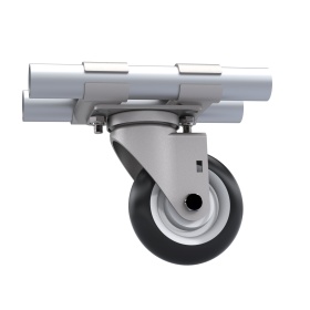 Ролик поворотный D100 FHJ-402 с креплением к трубам диаметром 28 мм